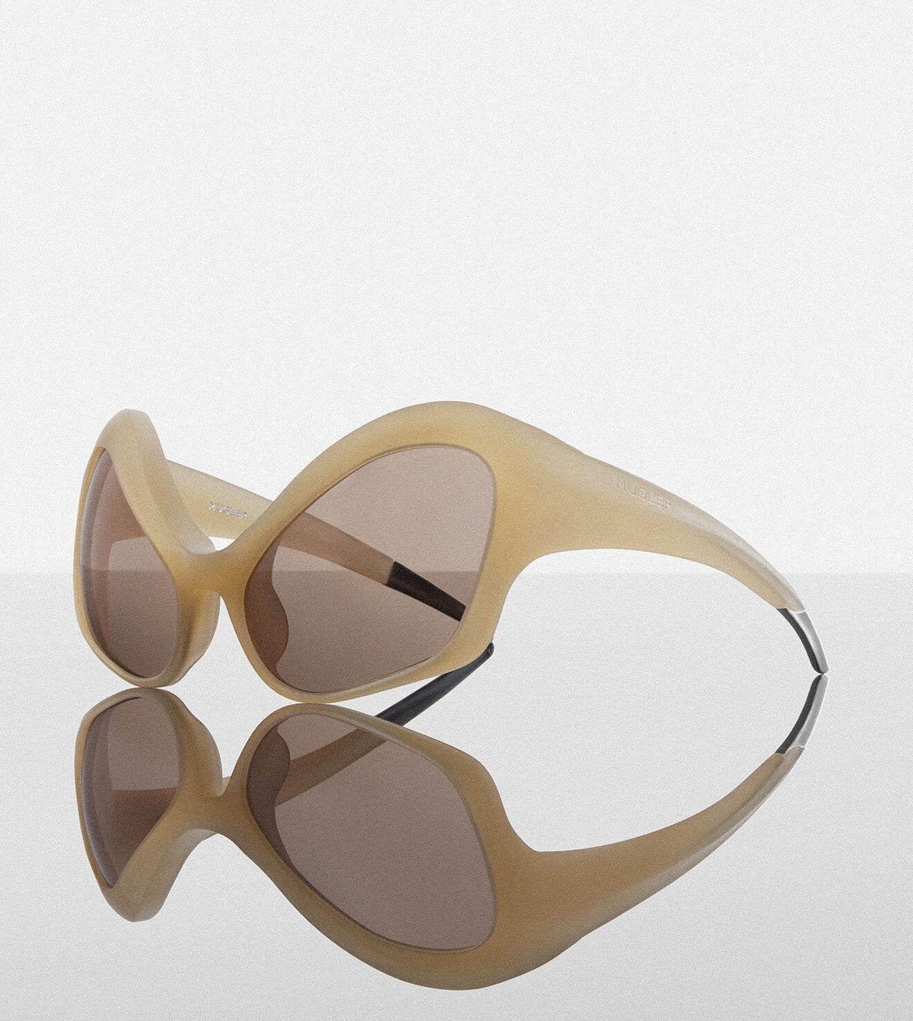 MUGLER Nude cat eye sunglasses