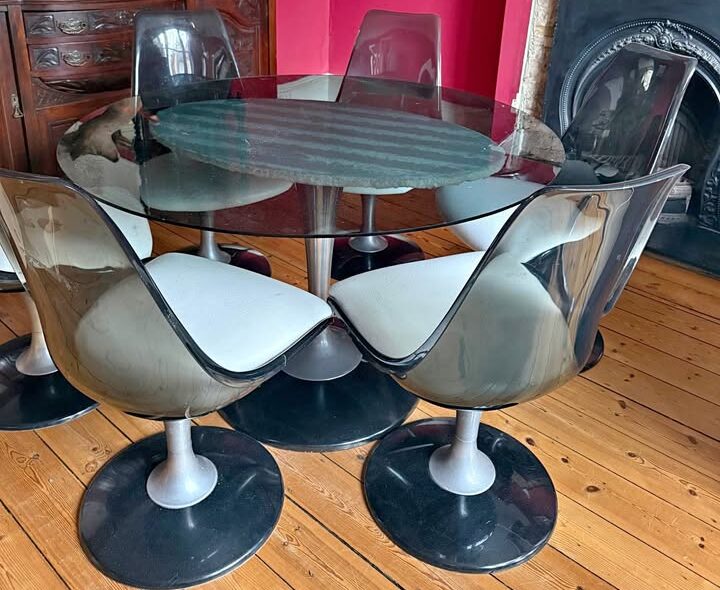 FBM Retro antique vintage style dining table set