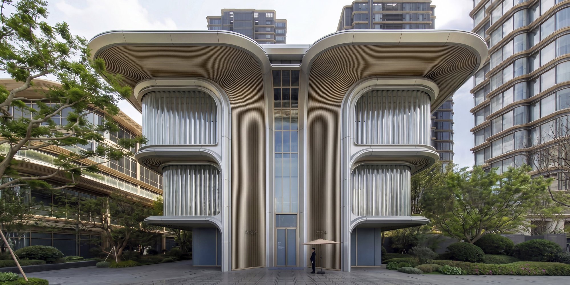 Foster + Partners architecture Gallery at the heart of Changfeng mixed-use development opens to the public