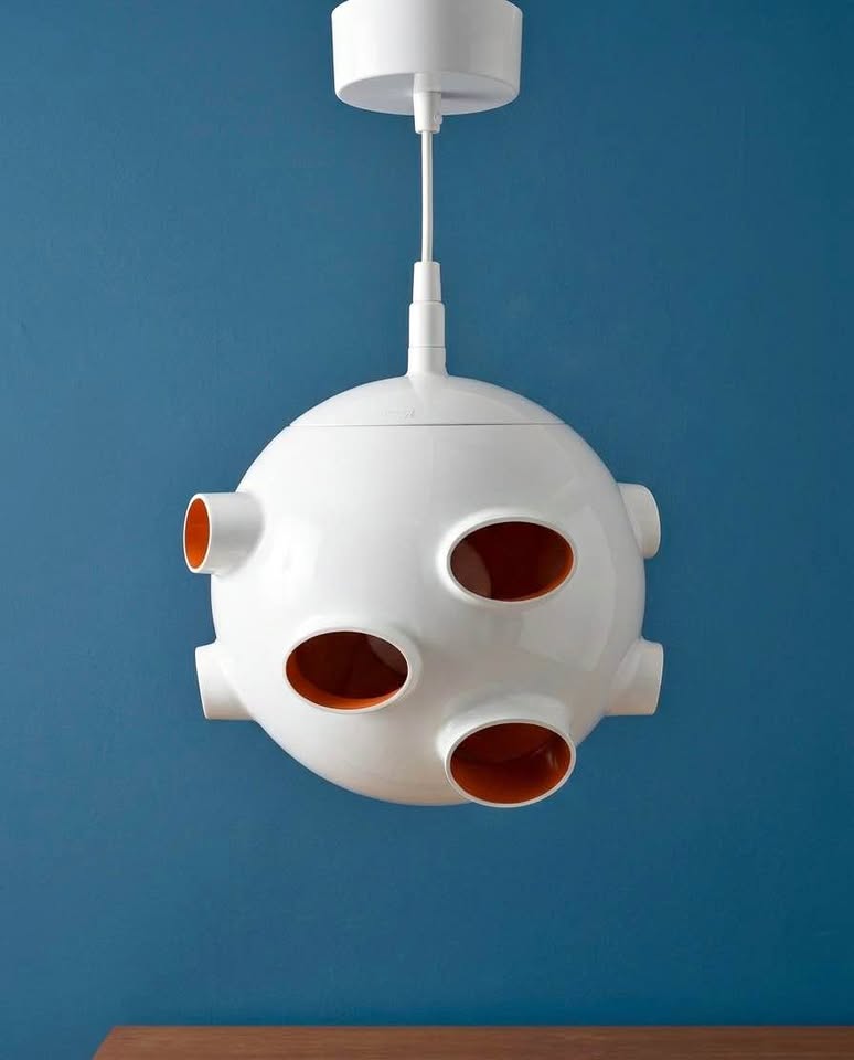 FBM Rare Vintage Iloomi “Cave Ball” Italian Space Age Pendant Lamp
