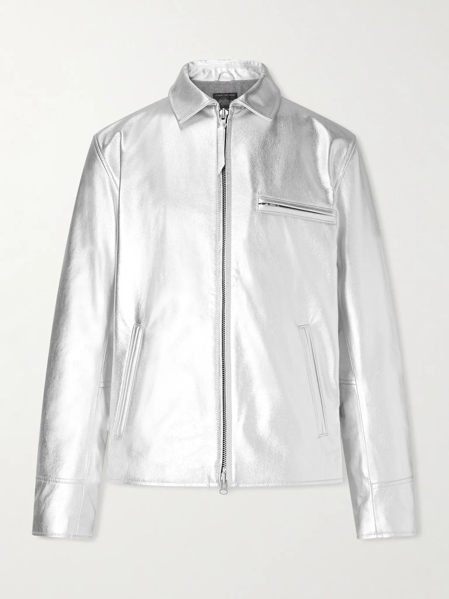 MRPORTER Golden bear The Waterfront Slim-Fit Metallic Leather Jacket