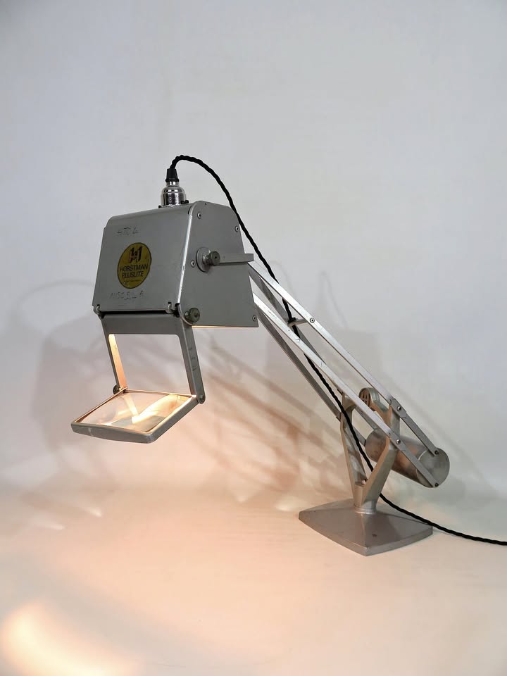 FBM Hadrill Horstmann Pluslite Magnifier Lamp – 1950s
