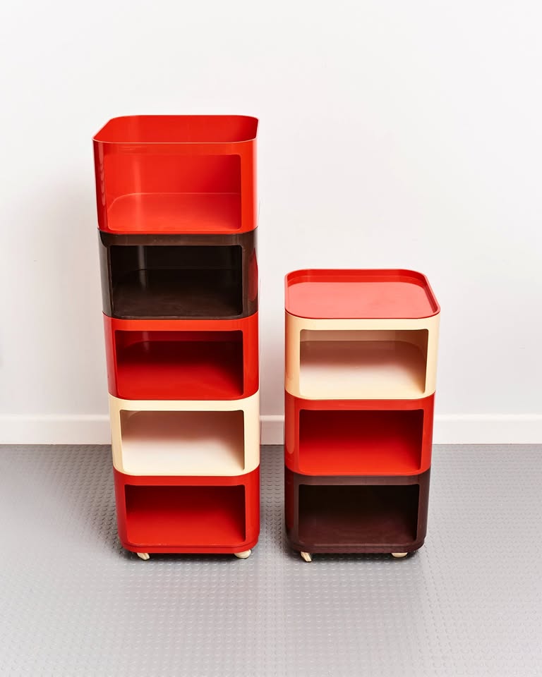FBM Modular ‘Componibili’ Storage Trolleys Model 4970 by Anna Castelli Ferrieri for Kartell C.1960
